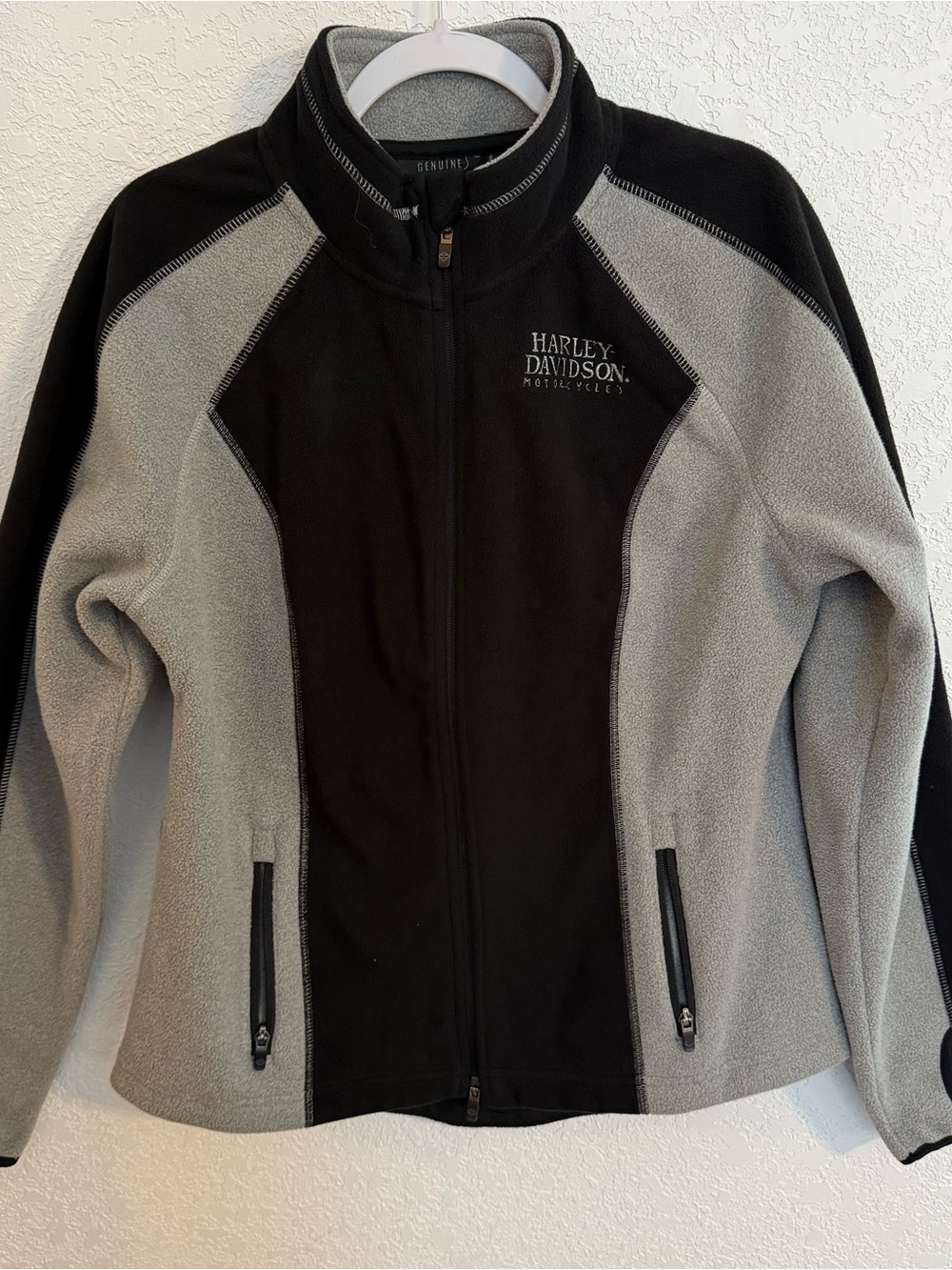Harley-Davidson Women's Black & Gray Teddy Fleece Jacket